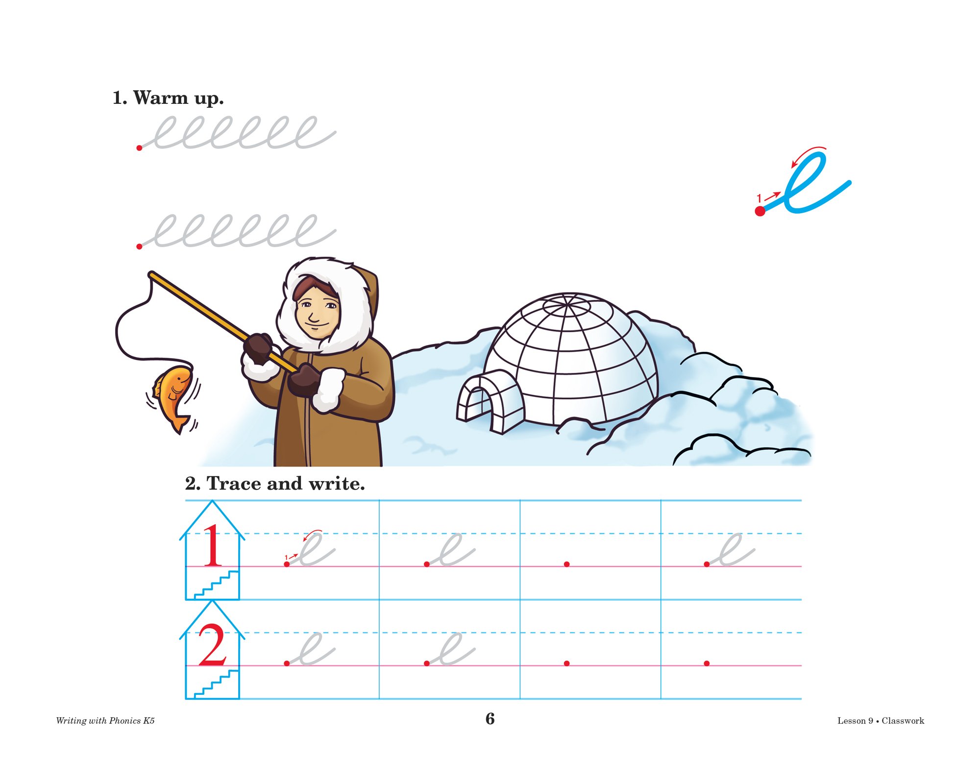 Writing With Phonics K5 Cursive - Abeka 5 Year Old Kindergarten Cursive Phonics Penmanship Student Work Book - Image 9