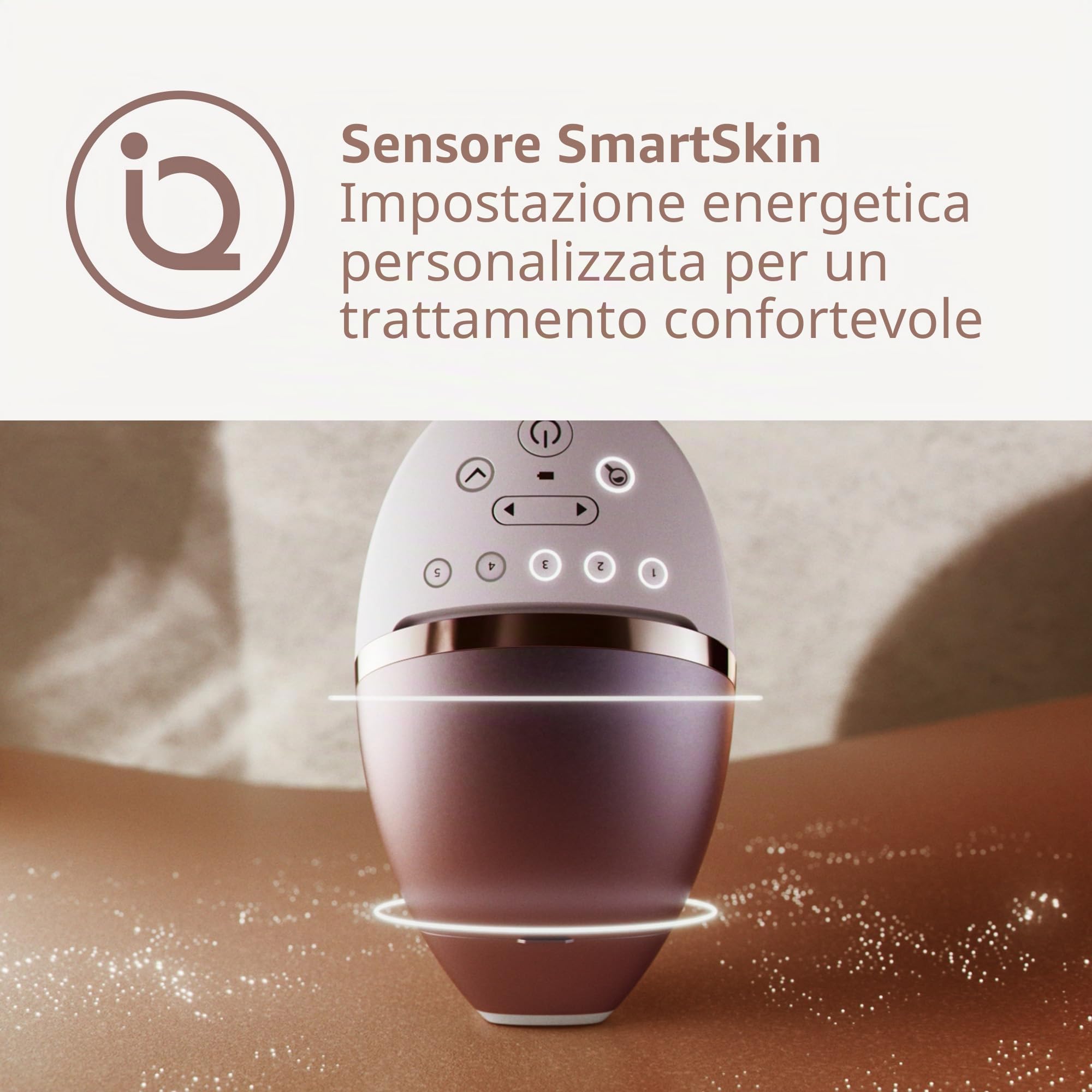 Philips Lumea IPL Hair Removal 8000 Series - Dispositivo di depilazione con tecnologia SenseIQ, 2 attacchi per corpo e viso, uso con filo (modello BRI944/00)
