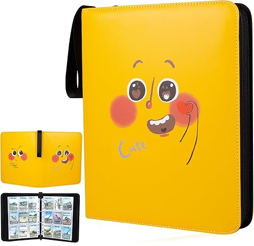 Carpeta para tarjetas con mangas, carpeta de tarjetas para tarjetas intercambiables, capacidad para hasta 900 tarjetas de tamaño estándar, 50