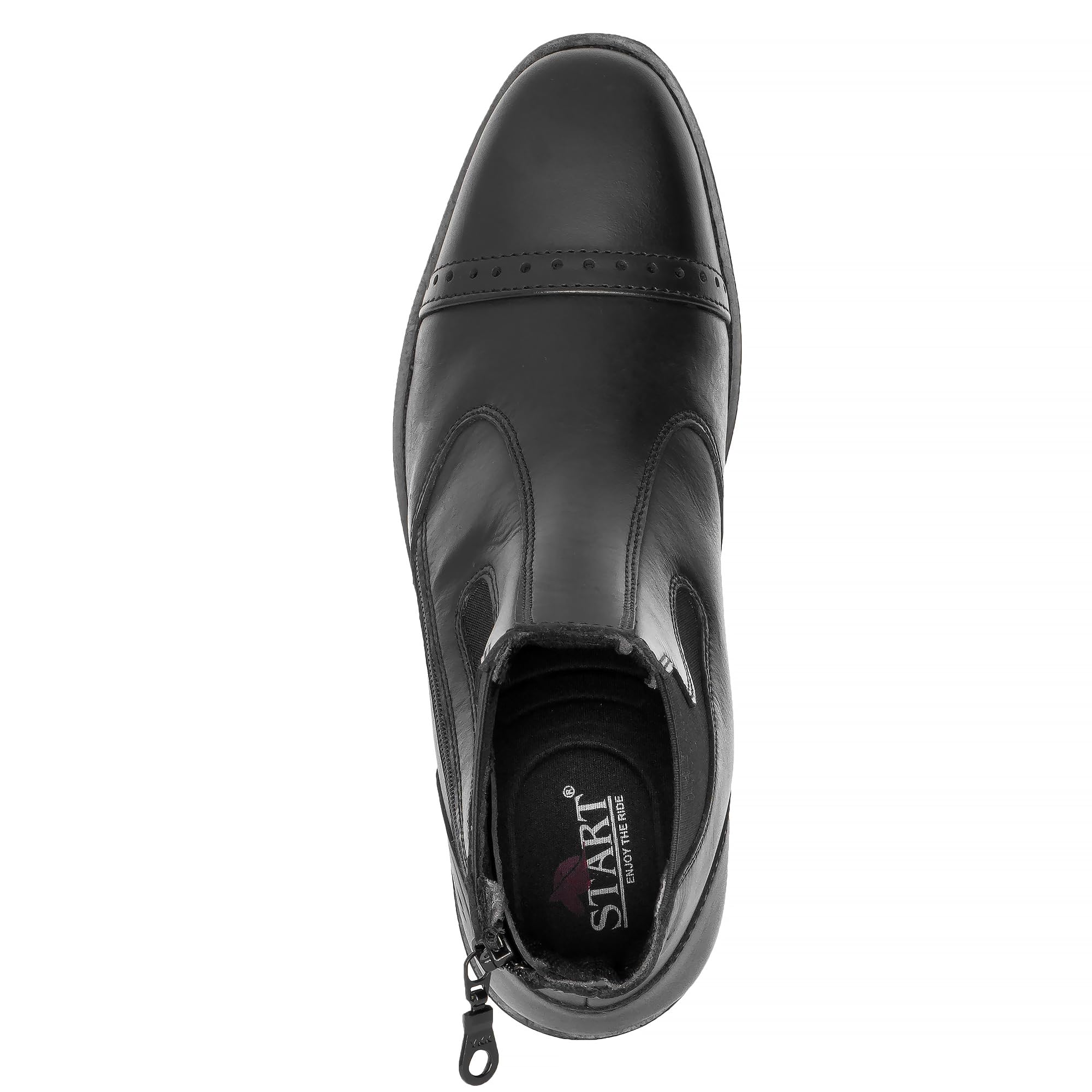 START Reitstiefelette Basic aus Echtleder - Chelsea-Style Reitstiefel Damen, elastische Einsätze