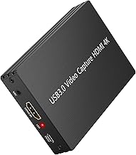LiNKFOR Capture Card 4K HDMI Game Capture Card HDMI to USB 3.0 Live Video Capture With 4k60hz HDMI Loop-out Support MIC IN Audio OUT for Windows 7 8 10 Mac OS Youtube OBS Twitch PS3 Wii U-Black