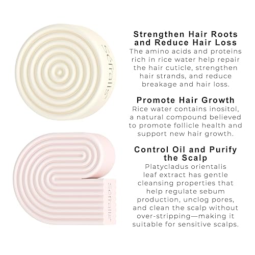 Miniatura 3 de Rice Water - Set para el cuidado del cabello, barras sólidas de champú y acondicionador con proteínas para fortalecer y reparar el cabello, libre de