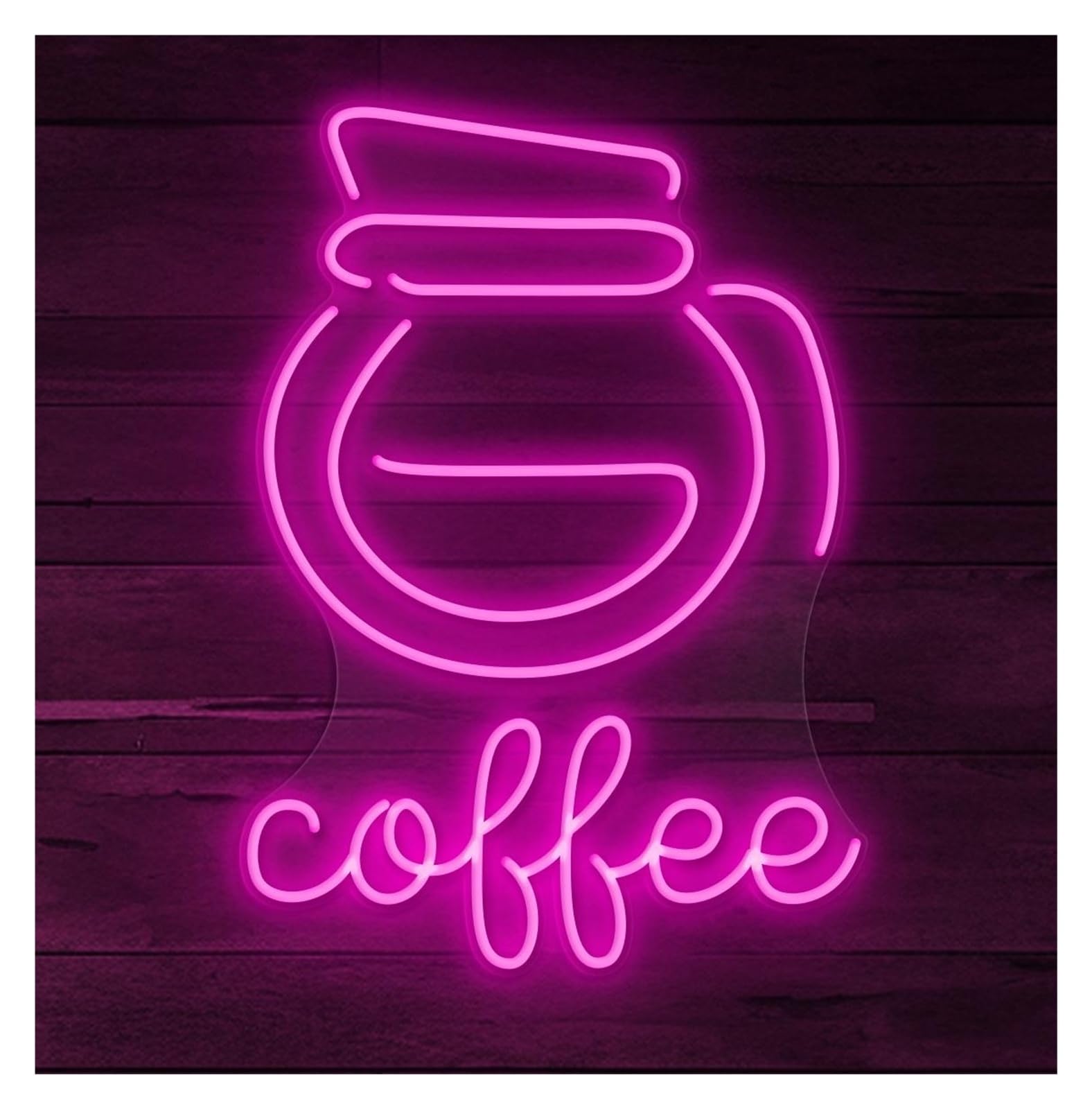 RONGCH Hanging Art Signs Coffee Neon Sign Pot and Bar Decor for Kitchen Gameroom Bedroom Livingroom Birthday Party Wall Decoration 50cm