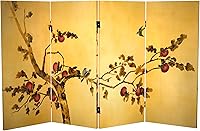 Vista 11 de Red Lantern Pantalla plegable de lona corta de doble cara de 2 pies con 3 paneles independientes y separador para dormitorio moderno