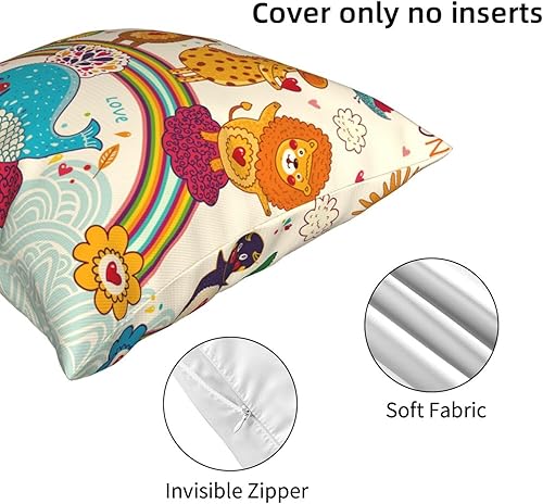 Miniatura 3 de Aimeryup Throw Pillow Covers 20x20 Inch Cartoon Cute Animal Decorative Pillow Covers Cushion Covers cojines decorativos para sala Pillow Cases Cute