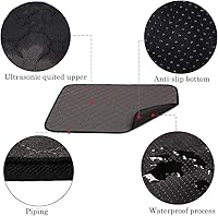 Vista 6 de Paquete de 4 forros para jaula de conejillo de indias - Almohadillas lavables para orina de conejillo de indias, impermeables, reutilizables