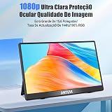 ANTUVI Monitor Portátil 15.6'', 1080P, MINI Segunda de Notebook Extensor De Tela, Ultra-Slim e portátil, com alto-falante de pé, Adequado para Viagens, Casa, Trabalho/Jogos — imagem 2