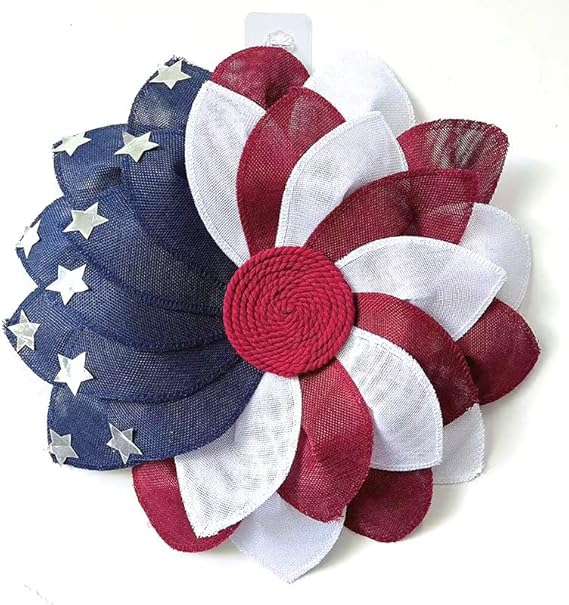 4th of July Patriotic Wreath, Handcrafted Memorial Day