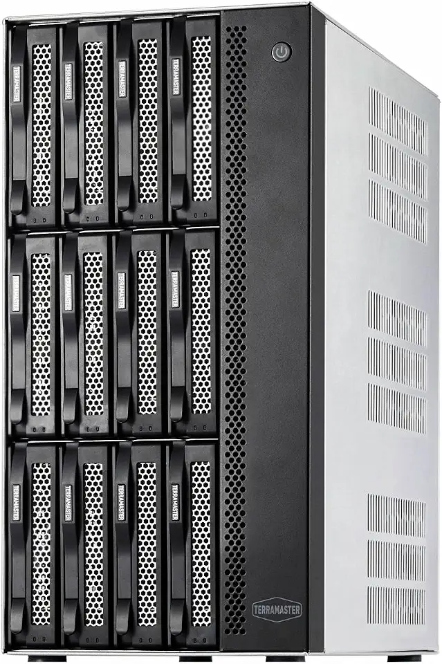 Terramaster T12-500 Pro NAS Storage - 12Bay Core i7 1255U 10-Cores 12-Threads CPU, 16GB DDR5 RAM, Dual 10GbE Ports, Network Attached Storage Peak Performance for Business (Diskless)