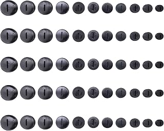 55pcs Black Carbon Brush Cover Plastic with Slotted Connector Multi Diameter 9.8mm-21.8mm Replacement Parts for Hammer Grinder Electric Power Tool