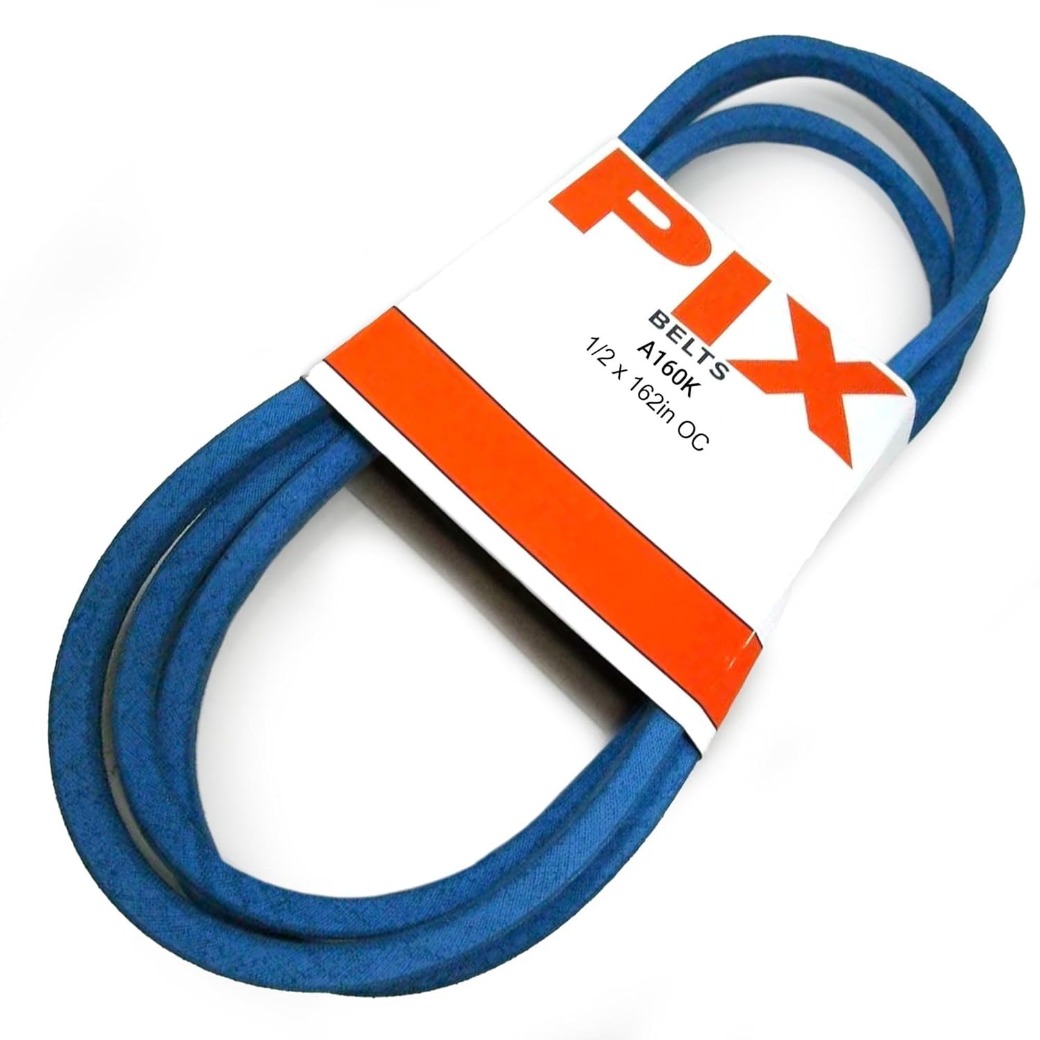 PIX V-Belt A160K, Aramid-Corded Blue Kevlar V-Belt, 1/2" x 162" OC  Lawn Mower Belt, Kevlar Replacement V-Belts for Lawn & Garden Machinery, Riding Lawn Mower Parts, Accessories, & Tractor Parts