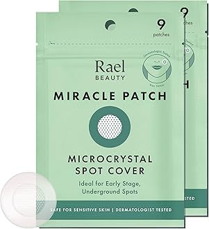 Pimple Patches, Miracle Microcrystal Spot Cover - Hydrocolloid Acne Pimple Patch with Tea Tree Oil, Early Stage Zits and Blemish, Korean Skin Care (18 Count)