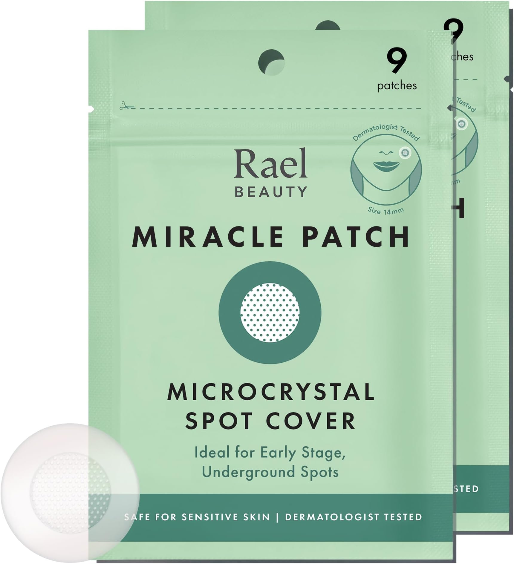 Pimple Patches, Miracle Microcrystal Spot Cover - Hydrocolloid Acne Pimple Patch with Tea Tree Oil, Early Stage Zits and Blemish, Korean Skin Care (18 Count)