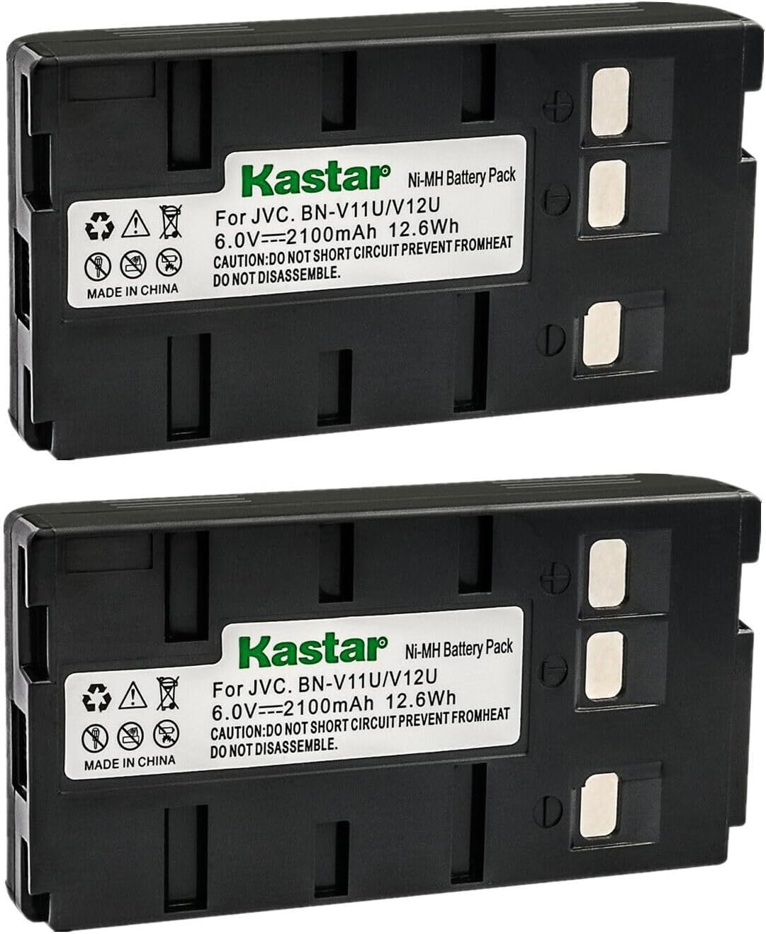 Kastar 2-Pack Battery Replacement for JVC GR-AXM750U GR-AXM750US GR-AXM755US GR-AXM80U GR-AXM88UM GR-AXM800U, JVC BN-V11U BN-V12U BN-V14U BN-V15U BN-V18U BN-V20U BN-V22U BN-V24U BN-V25U