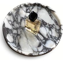 10" Round Calacatta Natural Marble Tray for Jewelry Perfume Home Decor