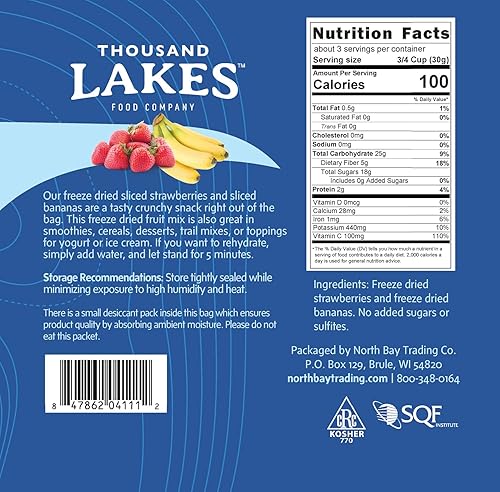 Miniatura 9 de Thousand Lakes Frutas liofilizadas (fresa, 1.2 onzas (paquete de 2))