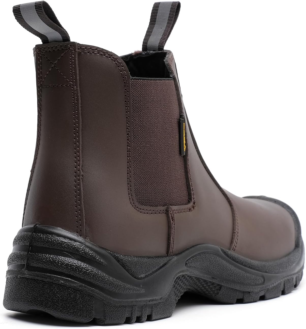 DRKA Men's Chelsea Steel Toe Work Boots – Waterproof, Slip-Resistant, Anti-Puncture Safety Shoes for Construction & Outdoor Work