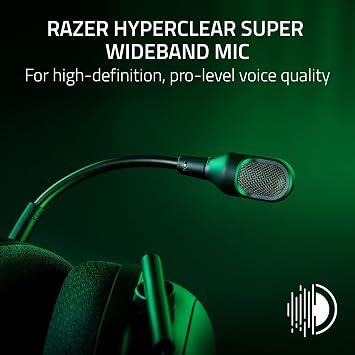 Razer BlackShark V2 Pro (2023) - PC Premium Kablosuz E-Spor Kulaklığı (HyperClear Süper Geniş Bant Mikrofon, TriForce Titanyum 50mm Sürücü, HyperSpeed ​​Kablosuz, 70 Saat Pil) Siyah