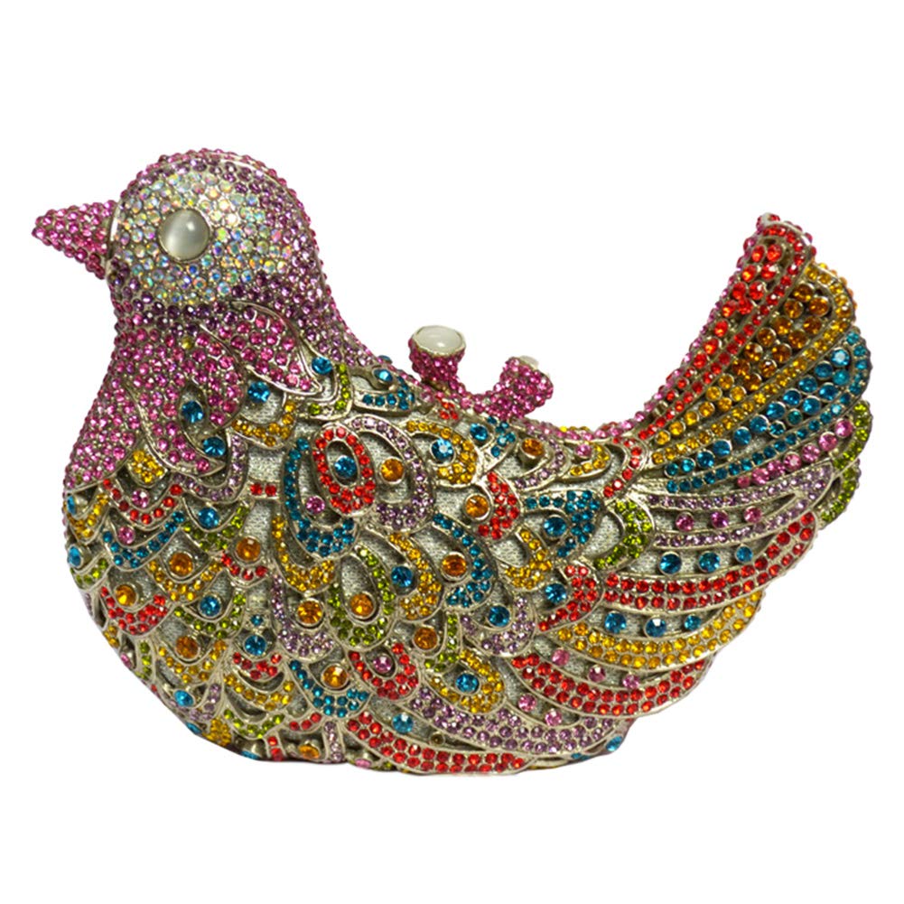 Womens Evening-Bag Chain Luxury-Handbag Rhinestone Wedding Ladies Clutch-Purse Bird