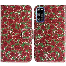 Rosa Flower Fashion Stand TPU Silicone Book Stand Flip PU Leather Protector Phone Case for LG Wing 5G 6.8 inch Cover Etui Wallet