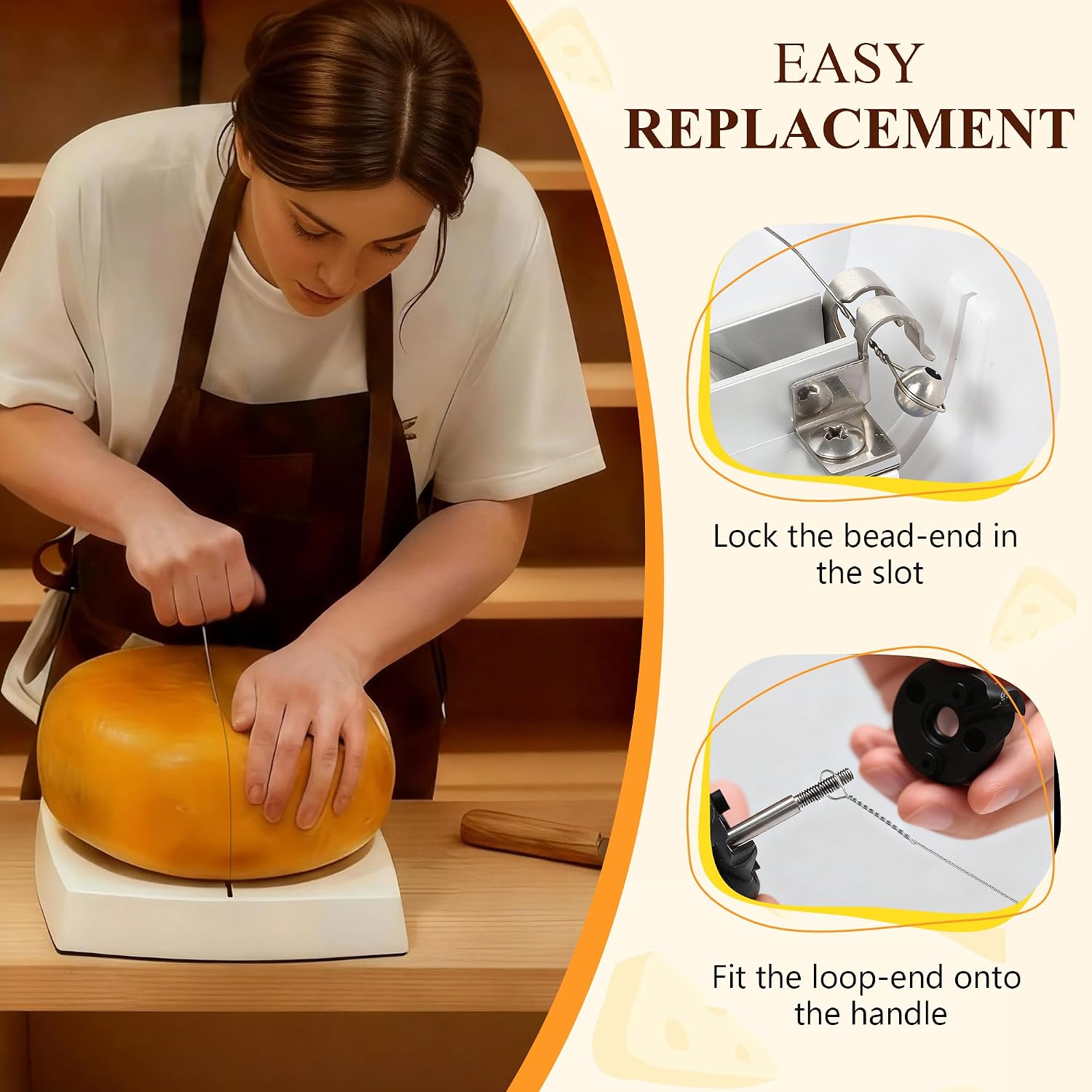 Cheese Cutting Wires Compatible with Boska Cheese Commander Pro/Pro+,6 Pc