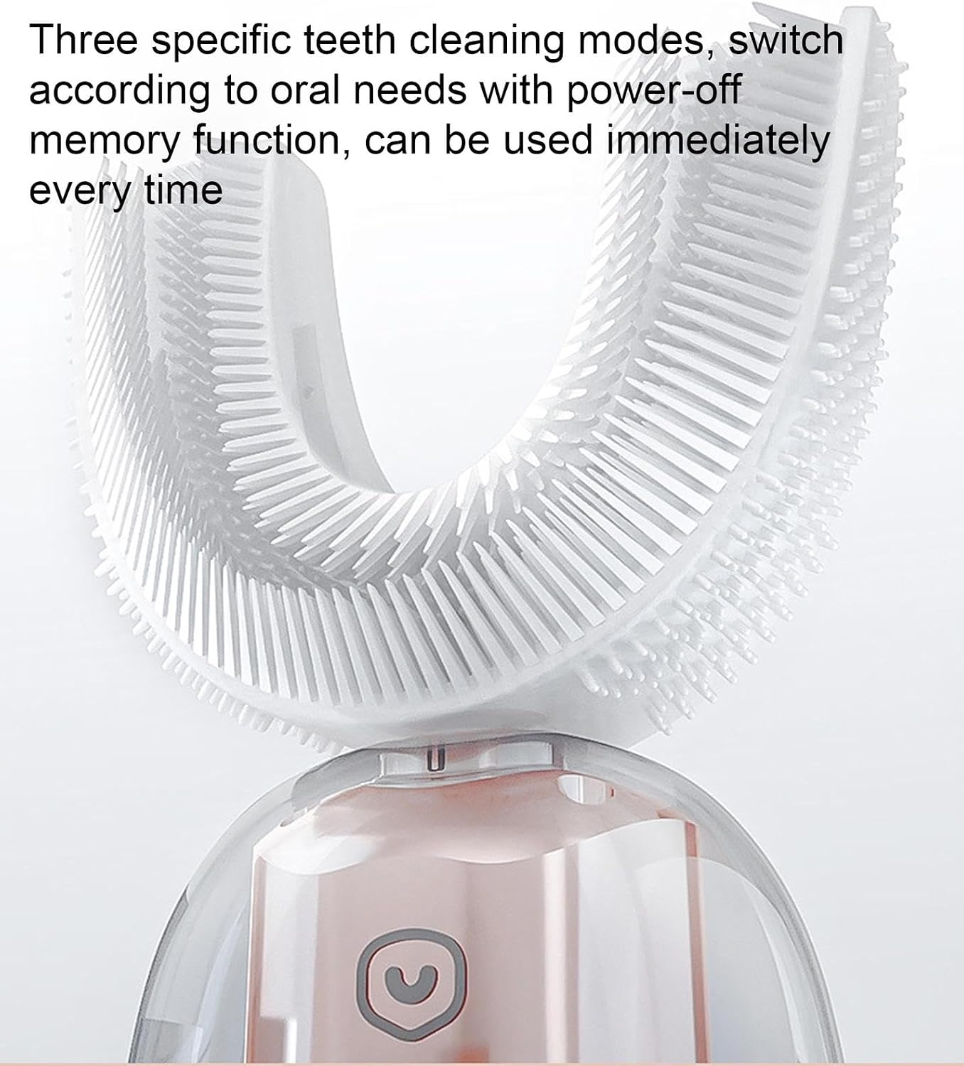 VIDECOR U-Shaped 360° Automatic Toothbrush, IPX7 Waterproof Toothbrush Electric Teeth whitening Brush Sonic Toothbrush with Wireless Charging,A