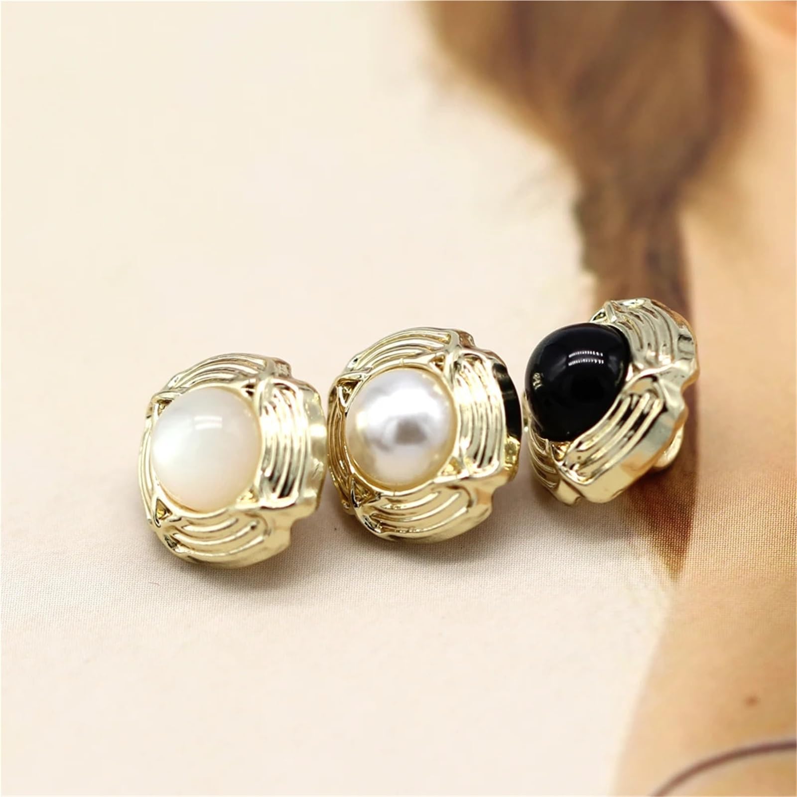 Bottoni vintage in metallo dorato per camicia, 11 mm, per donne, vestiti, camicette, fai da te, 100 pezzi