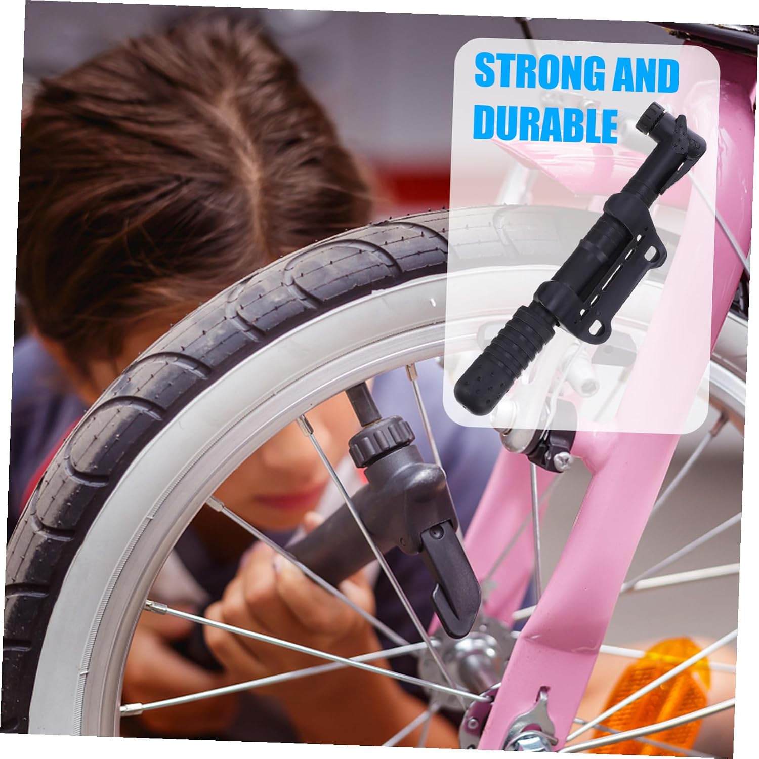 Mini Bike Pump Tire Inflator with Frame Mount Portable High Pressure Air Pump Compatible with Presta and Standard Valves for Road and Mountain Bikes Black Set