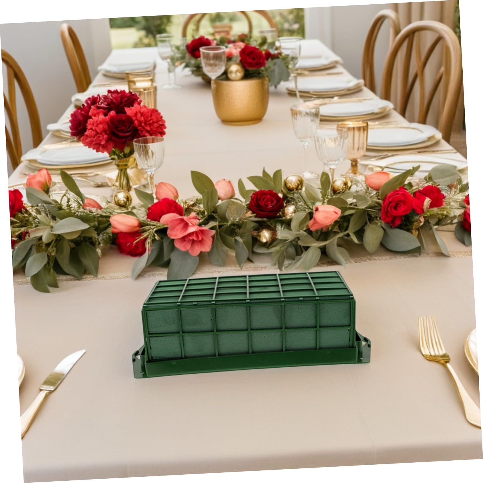 Uonlytech 6 Szt. Prostokątne Klatki z Pianki Do Kwiatów Stabilne Koszyki Kwiaty Do Dekoracji Stołu i Ściany Akcesoria Florystyczne Kwiatowych DIY Floral Mud Holder