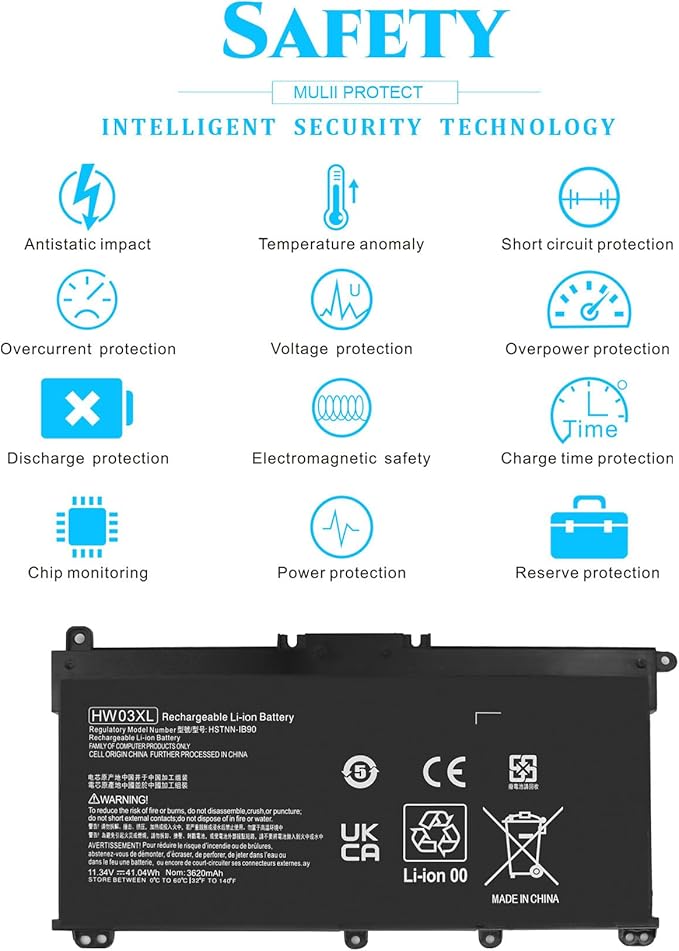 Batería HW03XL 41.04Wh para HP Pavilion 15/17 miniatura 3