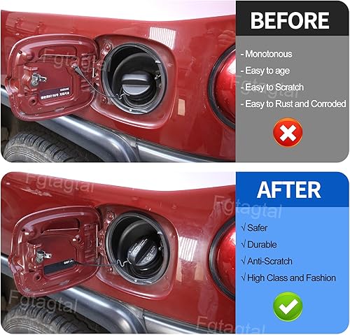 Miniatura 2 de Tapa de llenado de gas de repuesto compatible con Toyota FJ Cruiser 2007-2021, tapas de depósito de combustible de repuesto, tapa de depósito de