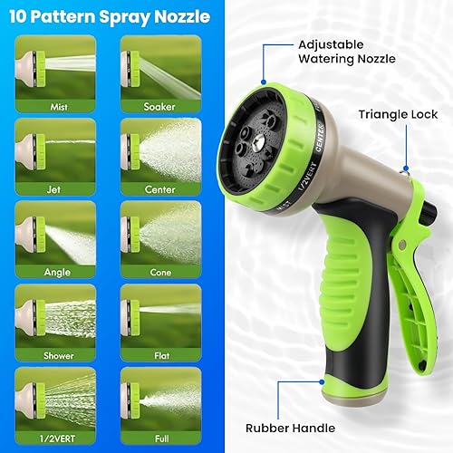 Miniatura 4 de Manguera de jardín mejorada 2025 y correa de transporte no expandible, manguera de agua ultraligera flexible de alta calidad con manguera de tela