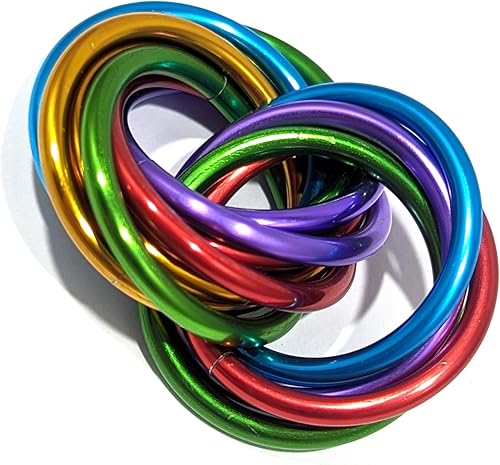 Miniatura 98 de Möbii Fidget Ball (MultiColor): Quiet Mobius ADHD Anxiety Stim Stress Relief Toy Tool for Home Travel Office or Desk (Small, Full, Pink Blue Silver)