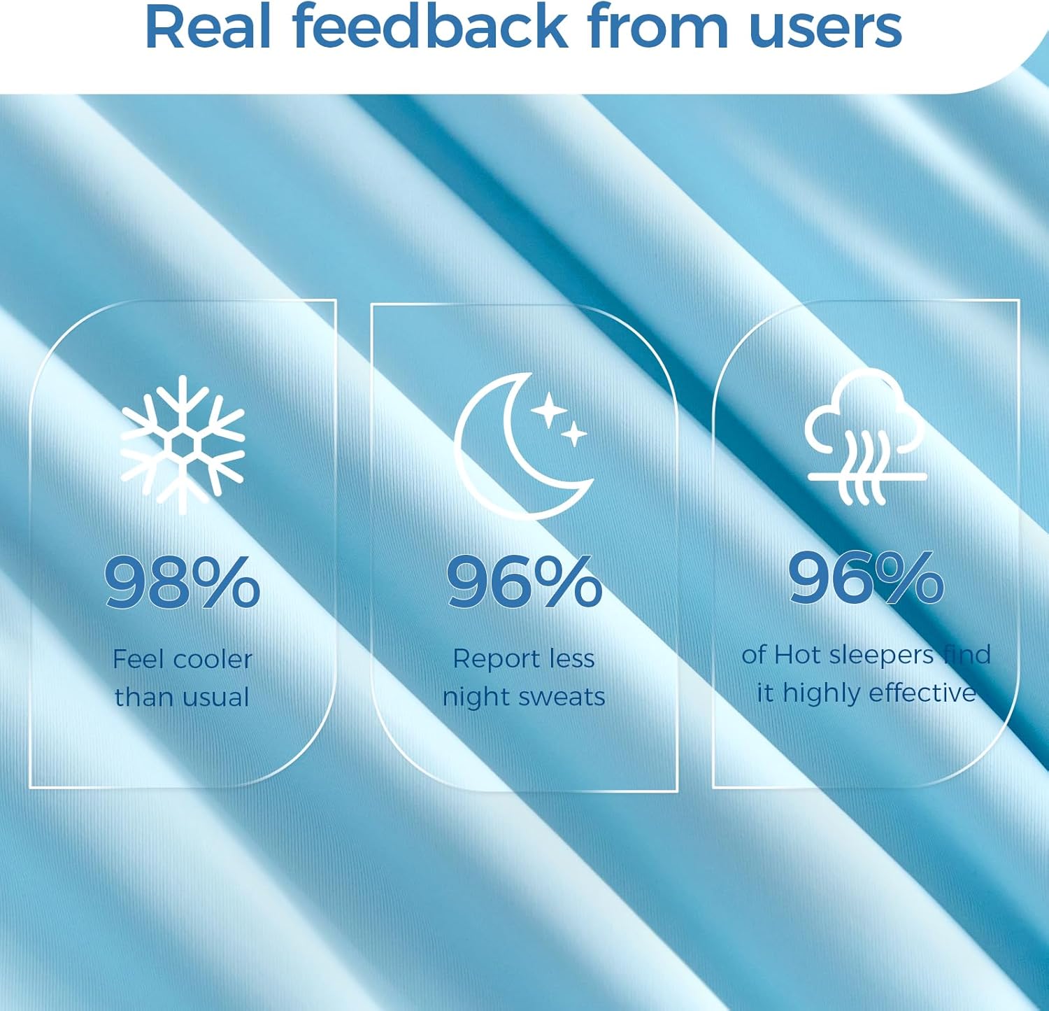 Tokokimo Cooling Comforter Set King Size with 2 Pillowcases, Blue Temperature Regulating & Lightweight Blanket for Hot Sleepers Night Sweats, 104x90 Inches, Soft Bedding for Summer, Machine Washable