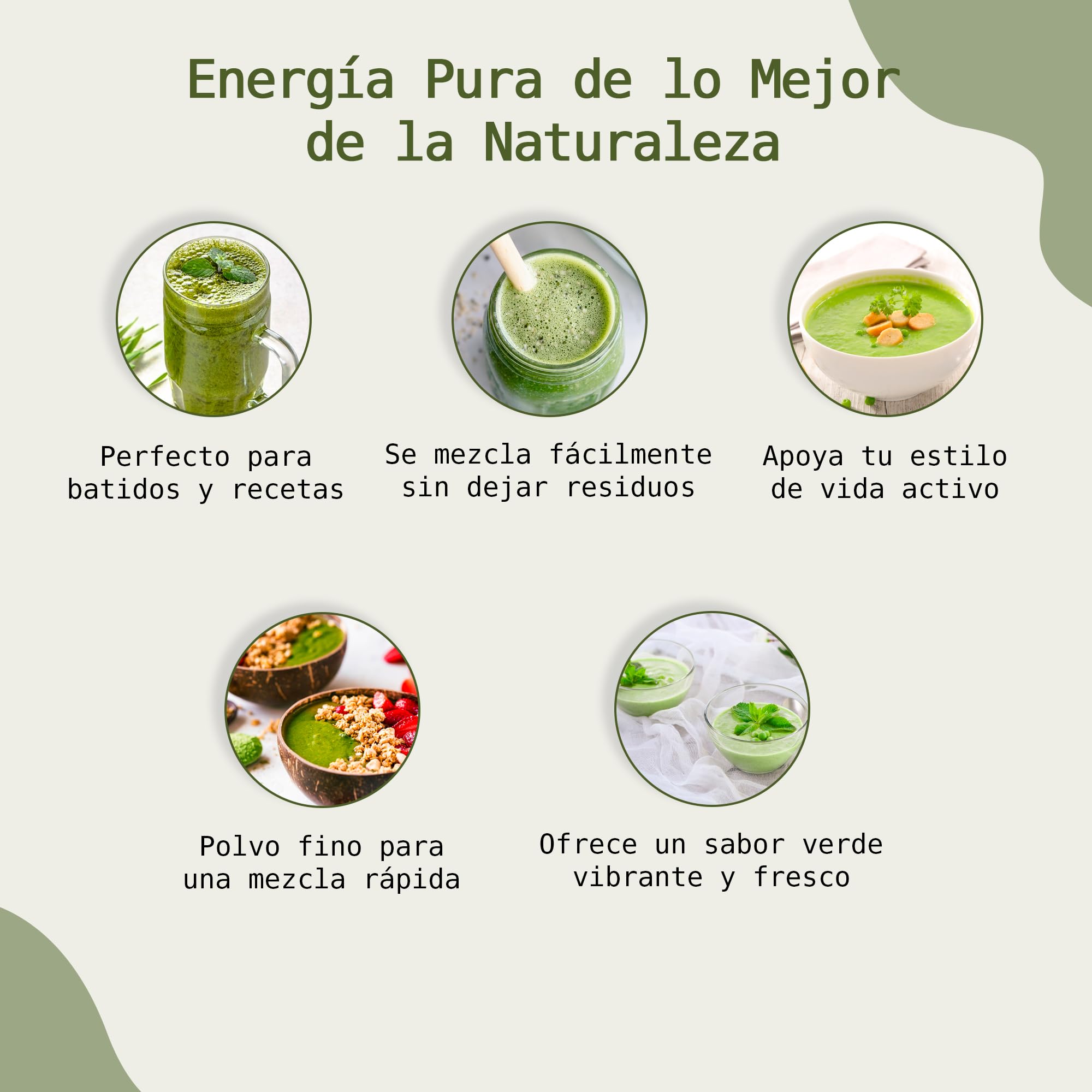 400 g de polvo de jugo de hierba de cebada ecológico | certificada | Barley Grass Juice Powder | 100% polvo de jugo de hierba de cebada | Greens (400 g)