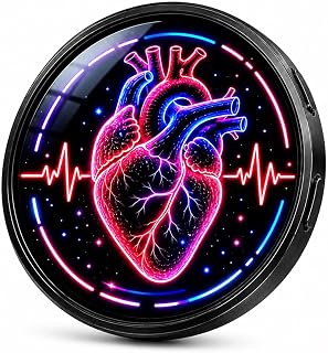 1.7" Touchscreen Digital Badge Pin – Display GIFs, Videos & Text, HD LED Smart Pin with Bluetooth App Control, Custom Wearable Screen for Concert, Rave & Cosplay