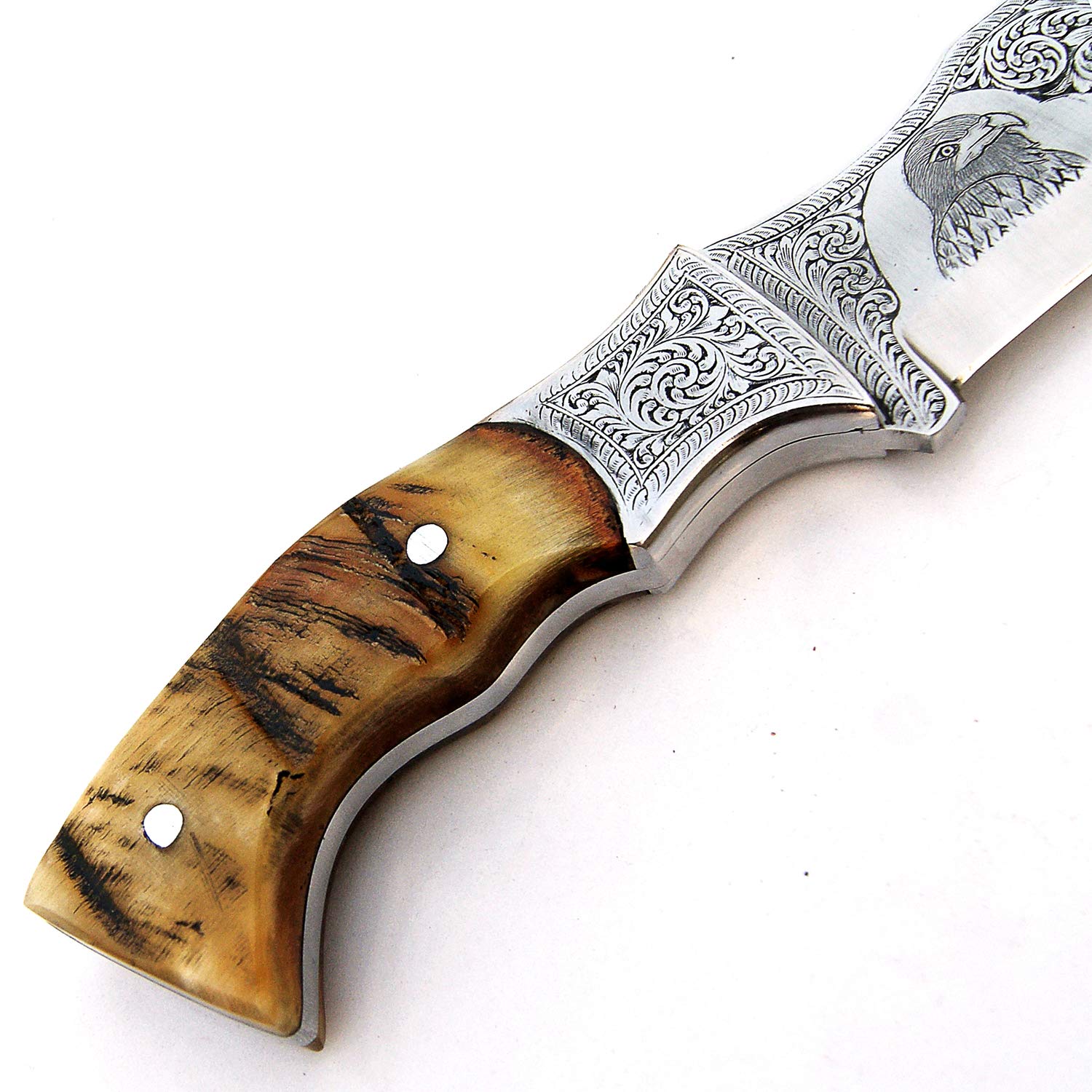 PAL 2000 sbaa-9400 increíble Opera de Arte Total Trabajo A Mano Grabado Sobre EL Cuchillo D 2 de Acero con el Mismo diseño como Cubierta de Piel Hoja colección Cuchillo