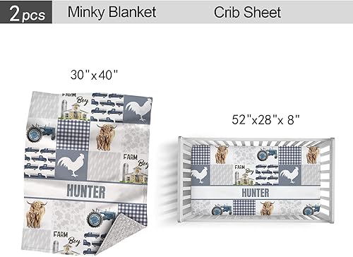 Miniatura 4 de Juego de ropa de cama personalizado para cuna de bebé para bebés, juego de ropa de cama personalizado para cuna con nombre, juego de ropa de cama de