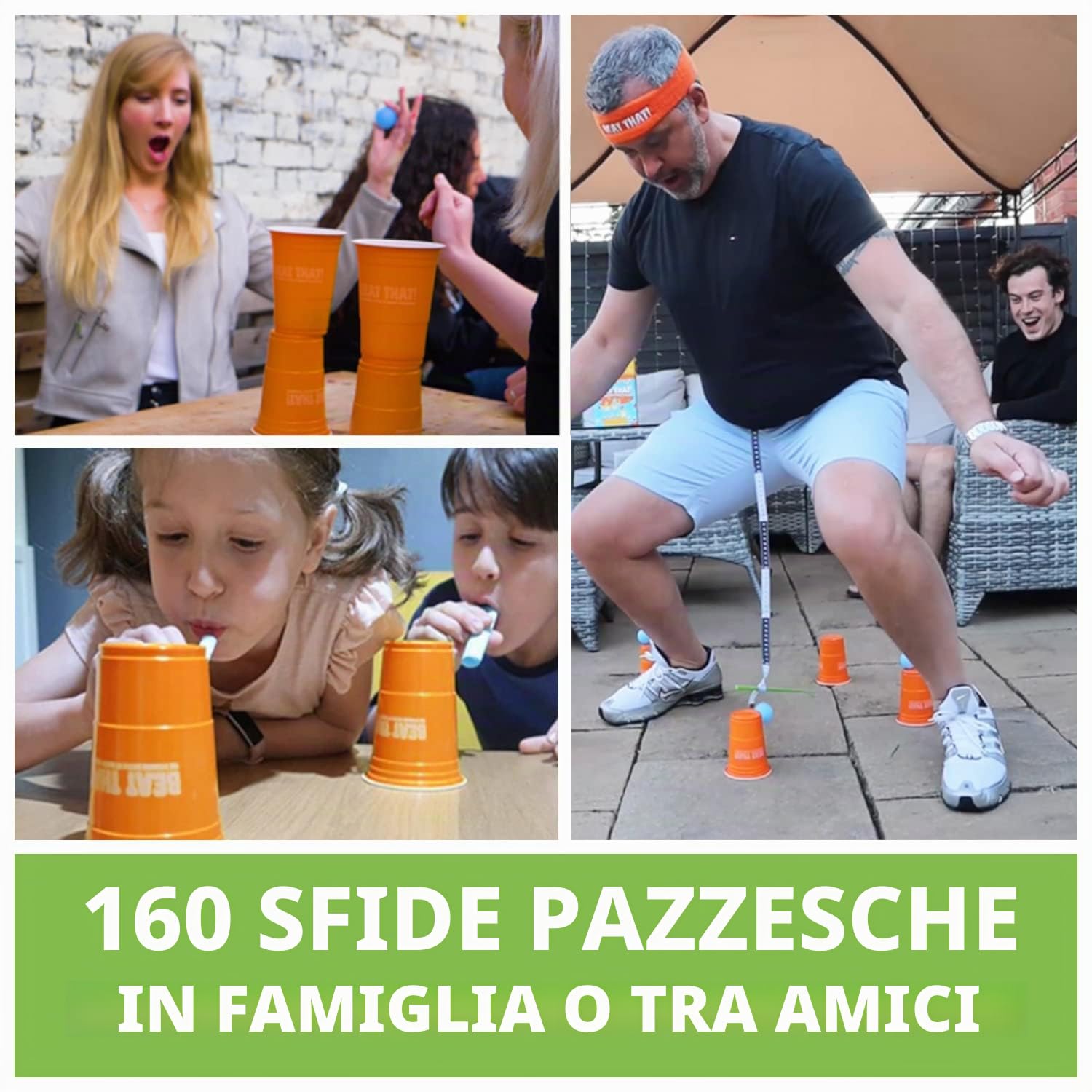 BEAT THAT! - Il Gioco Delirante delle sfide pazze da affrontare con la famiglia o gli amici - Gioco di società per Bambini, Adolescenti e Adulti