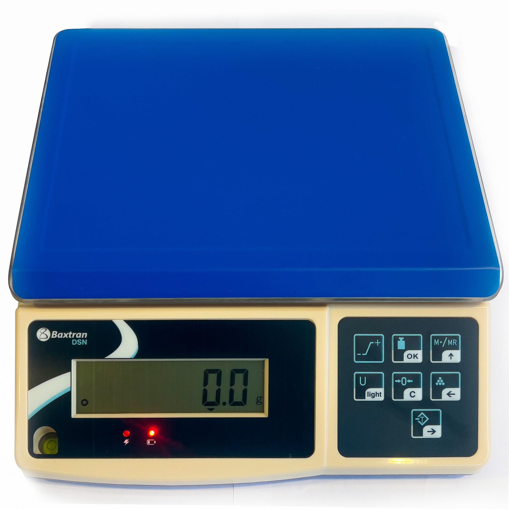MBH - Balanza Profesional con Batería hasta 15 kg para Hostelería. Báscula de Cocina Industrial para Bar, Restaurante, Carnicería y Charcutería (288x335x110 mm)