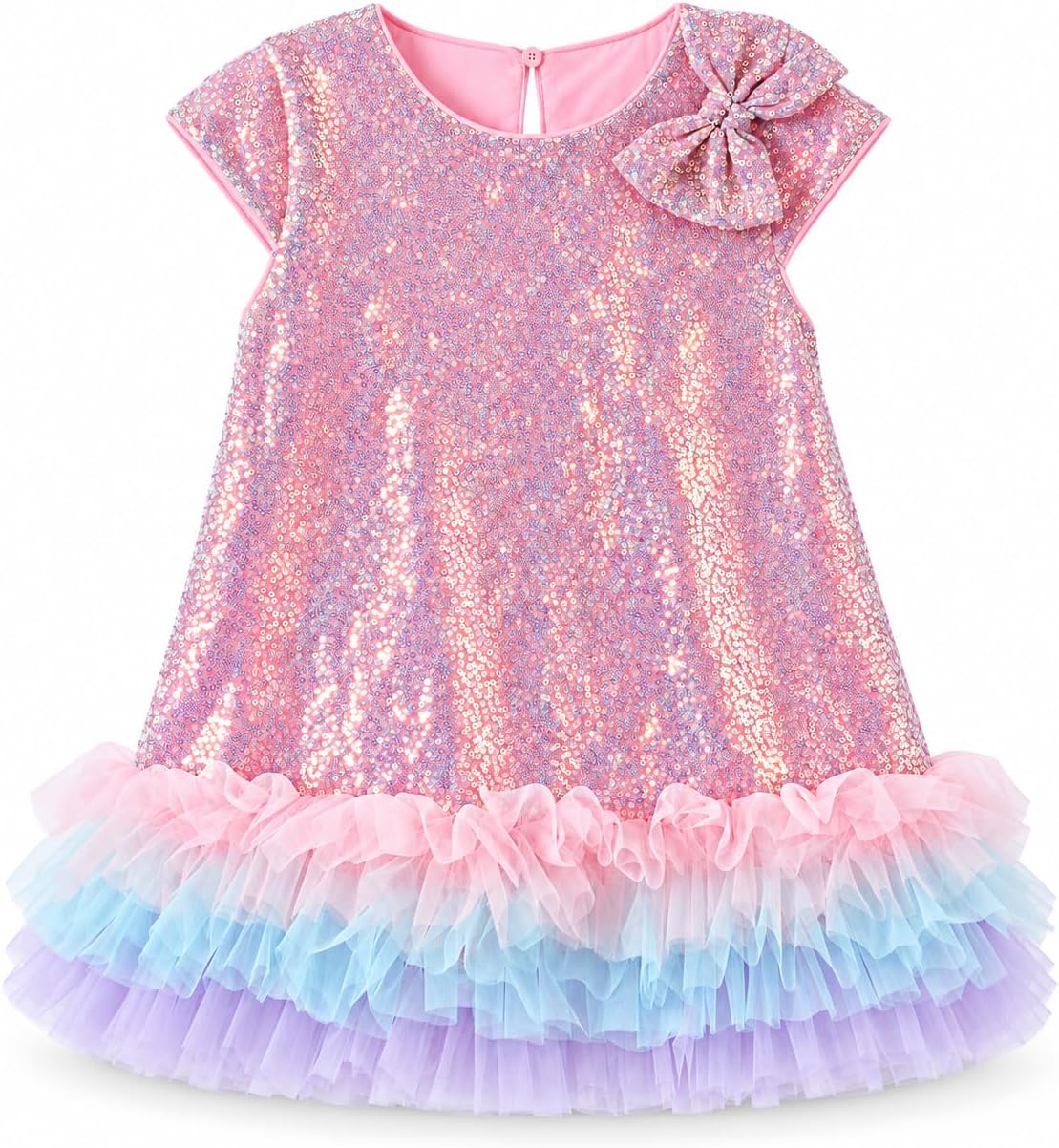 Sequin Birthday Dress for Girls Princess Party Clothes 3-12 Years