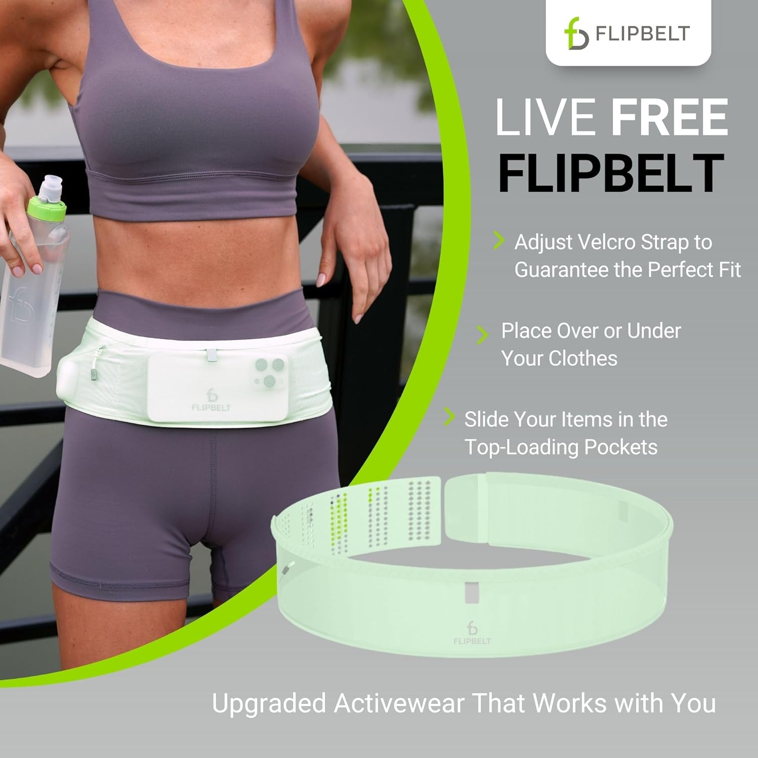 FlipBelt Air Adjustable - Spring Mint - MXL - Image 5