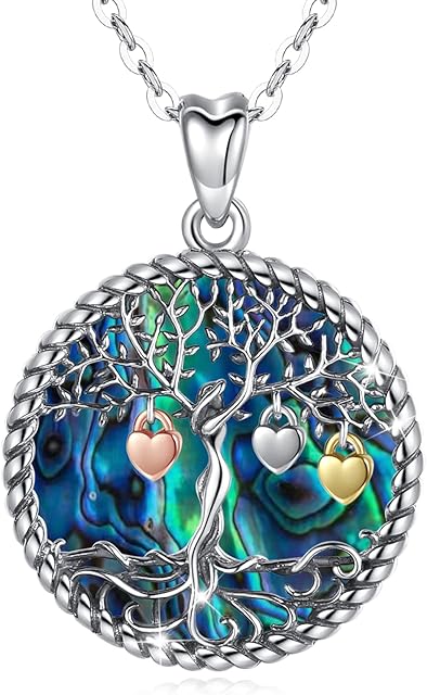 Eusense Tree of Life Necklace Family Tree Pendant Jewellery 925 Sterling Silver Gift for Women Girls
