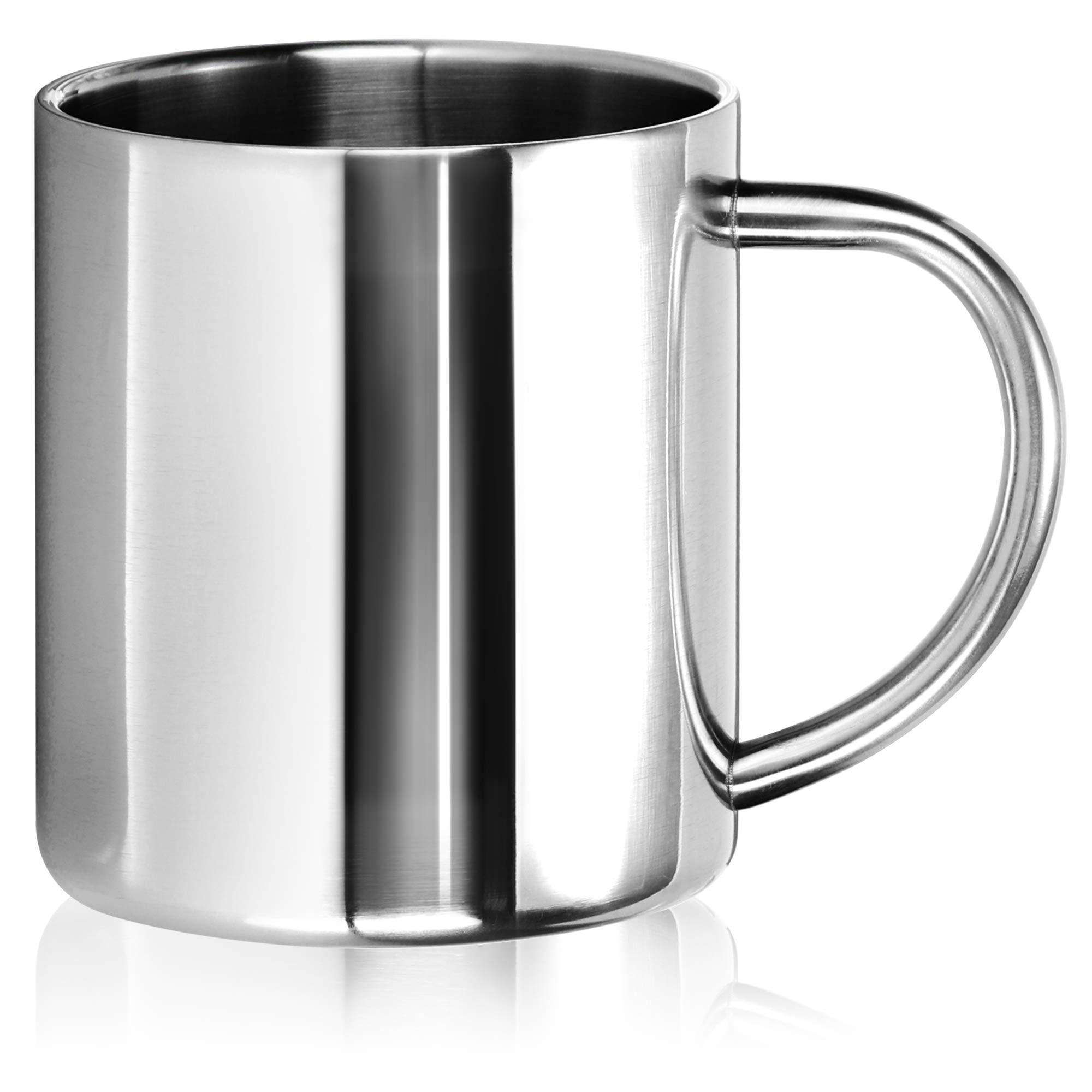Set van 2 Dubbelwandige RVS Thermobekers met Deksel - 400 ml - Geïsoleerde