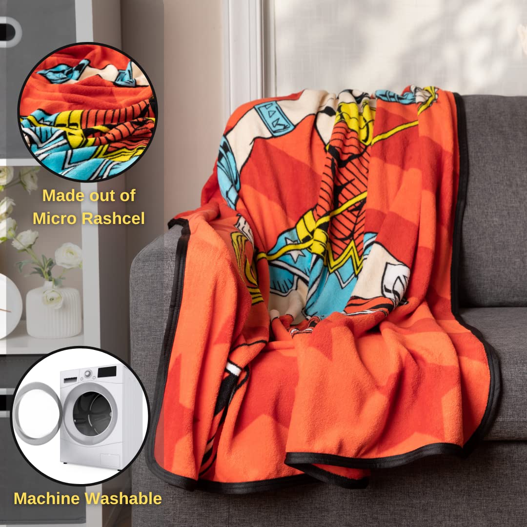 Franco Collectibles Wonder Woman Bedding Super Soft Micro Raschel Throw, 46 in x 60 in, (Official Licensed Product) - Image 4
