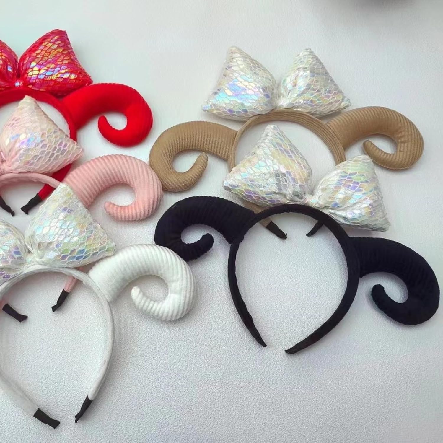Sheep Horn Shape Hairband Music Festivals Animes Character Headbands Adult Headpiece Carnivals Cosplay Tool Unisex Sheep Horn Animes Halloween Hairhoop image 5