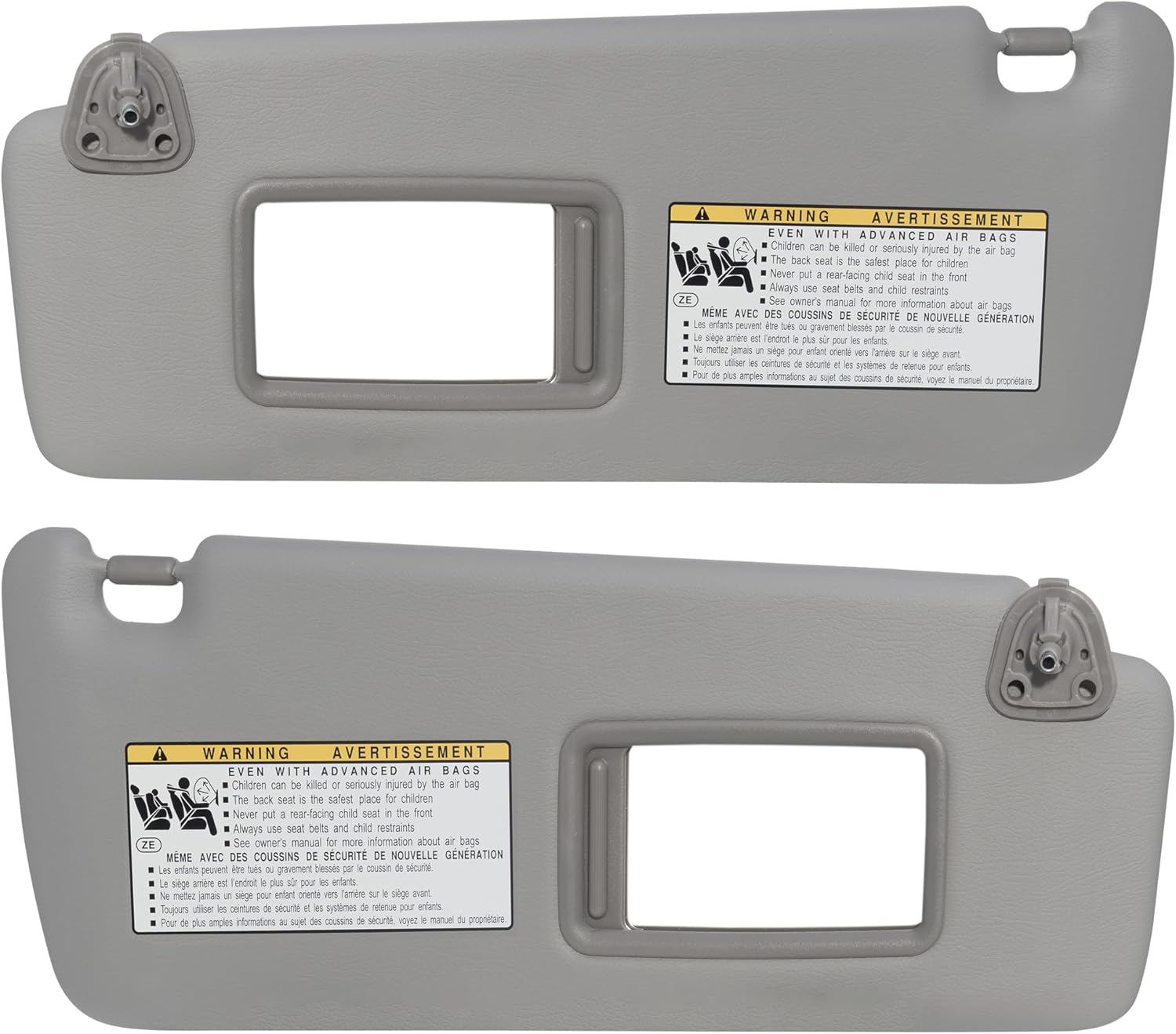 Sun Visor Fit for 2004-2007 Toyota Highlander Driver & Passenger Side Without Light Replace #7432048260B0 7431048220B0 Gray