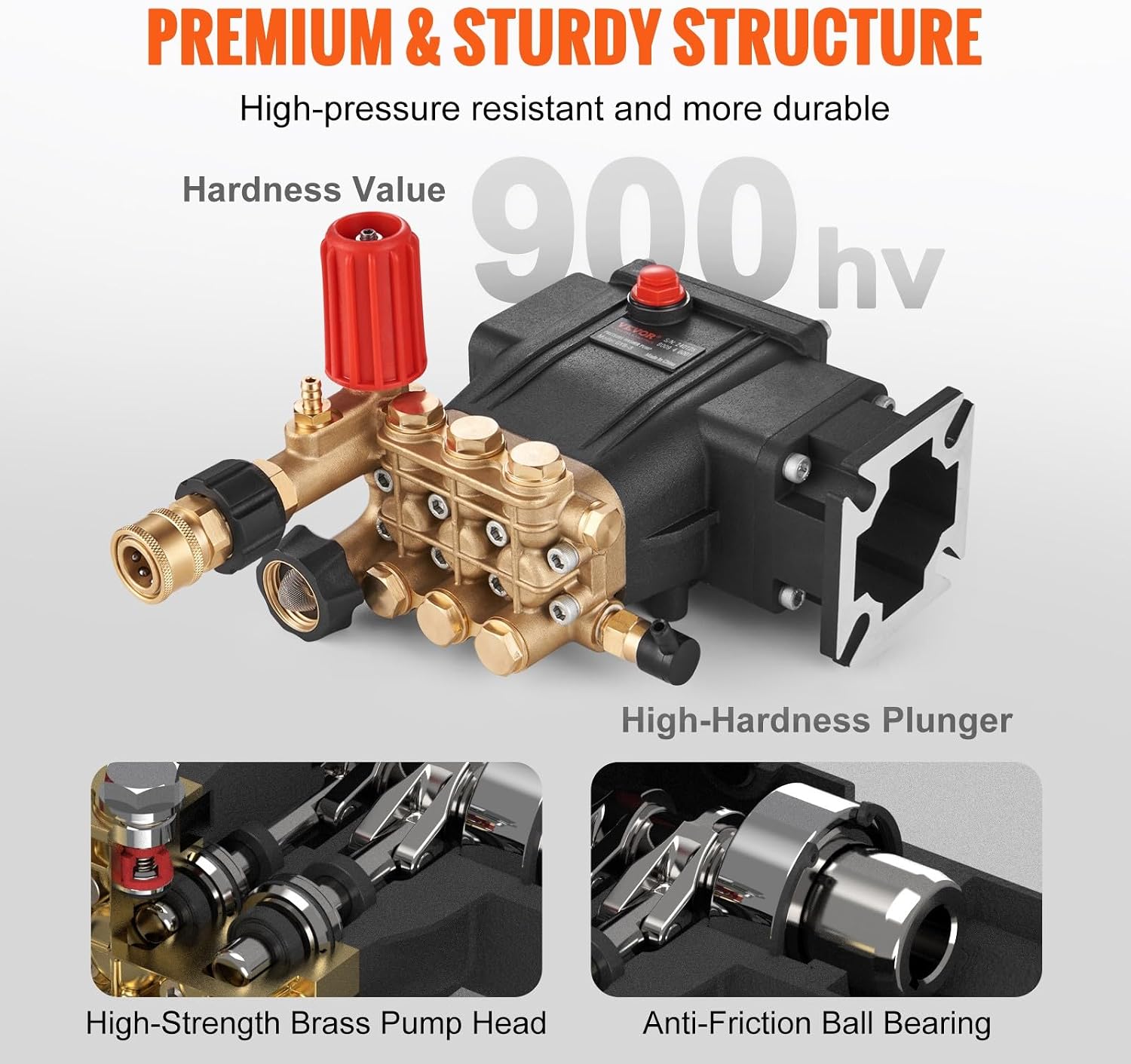 Pressure Washer Pump Power Washer Pump 3/4" Horizontal 3700 PSI 2.5 GPM