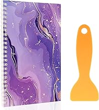Aster Sticker Collecting Album, Reusable Sticker Storage Book with Plastic Spatula, Purple
