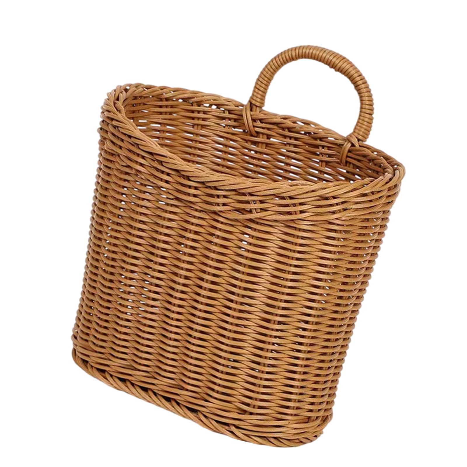 Hsioluted Natural Wall Basket Hanging Planter Sturdy Plant Flower Basket for Balconies Living Room Decoration Light Weight Woven Plant